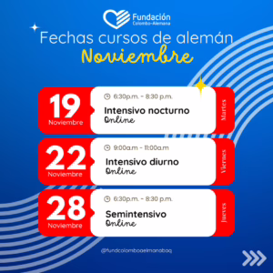 ¡Llego noviembre, aún estas a tiempo de aprender alemán! 🎉 - foto 1
