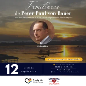 Familiares y amigos de Peter Paul von Bauer visitan la exposición de la SCADTA en Barranquilla - foto 1